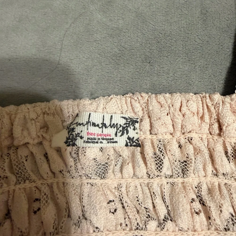 Free People Blush Lace Bodysuit Chemise NWOT